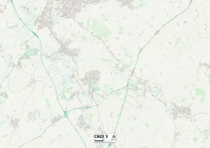 Cambridge CB22 3 Postcode Sector Print Map