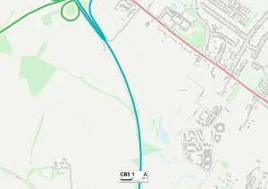 Cambridge CB3 1 Print Map Sector