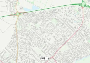 Cambridge CB4 2 Print Map Sector