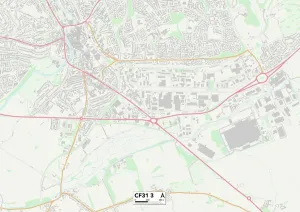 CF - Cardiff Prints: Bridgend CF31 3 Print Map Sector