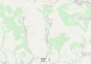 Bridgend CF32 7 Print Map Sector