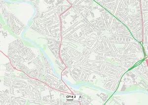 Cardiff CF14 2 Print Map Sector