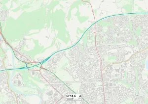 Cardiff CF14 6 Print Map Sector