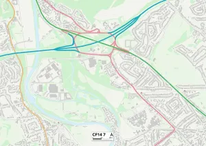 Cardiff CF14 7 Print Map Sector