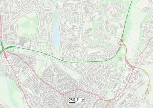 Cardiff CF23 5 Print Map Sector