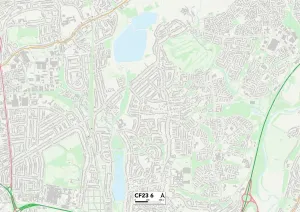 Cardiff CF23 6 Print Map Sector