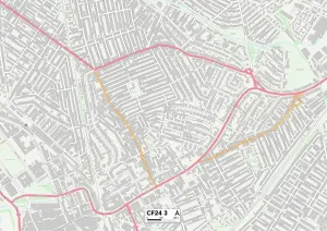 Cardiff CF24 3 Print Map Sector