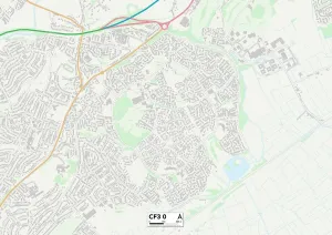Cardiff CF3 0 Print Map Sector