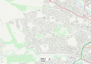 Cardiff CF5 3 Print Map Sector Poster