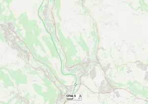 Merthyr Tydfil CF46 5 Print Map Sector