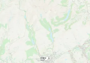 Merthyr Tydfil CF48 2 Print Map Sector