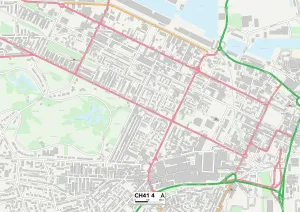 Wirral CH41 4 Postcode Sector Print Map
