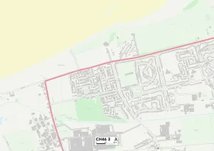 Wirral CH46 3 Postcode Sector Map Print