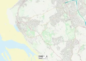 Wirral CH48 1 Postcode Sector Map Print