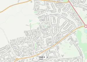 Wirral CH49 2 Postcode Sector Print Map