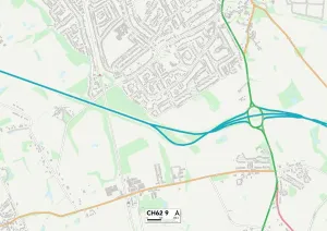Wirral CH62 9 Postcode Sector Print Map