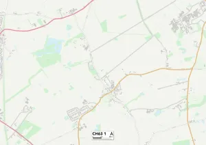 Wirral CH63 1 Postcode Sector Print Map