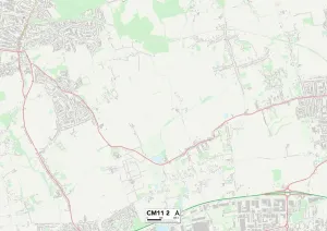 Basildon CM11 2 Print Map Postcode Sector