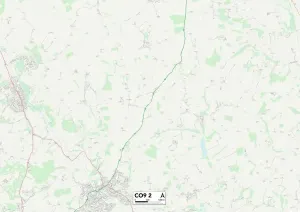 Braintree CO9 2 Print Map Sector Postcode Area