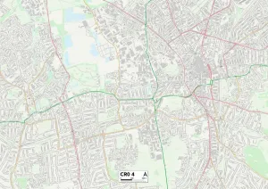 Croydon CR0 4 Postcode Sector Print Map