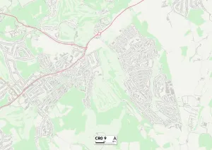 Croydon CR0 9 Postcode Sector Print Map
