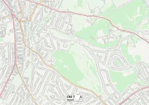 Croydon CR2 7 Postcode Sector Print Map