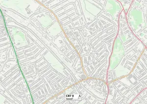 CR - Croydon Prints: Croydon CR7 8 Postcode Sector Print Map