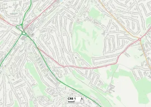 Croydon CR8 1 Postcode Sector Print Map