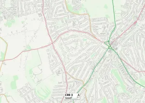 Croydon CR8 3 Postcode Sector Print Map