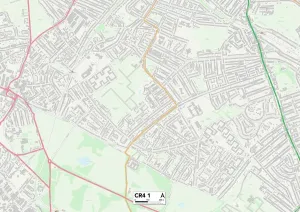 Merton CR4 1 Postcode Sector Print Map