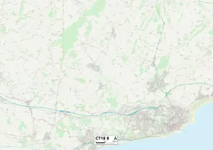 Folkestone CT18 8 Print Map Sector