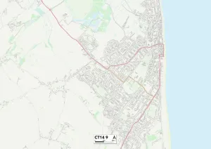 Kent CT14 9 Print Map Sector