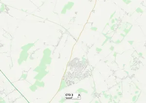 Kent CT3 3 Print Map Postcode Sector