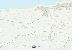 Kent CT7 0 Print Map Sector Postcode