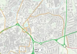 Coventry CV1 5 Print Map Sector
