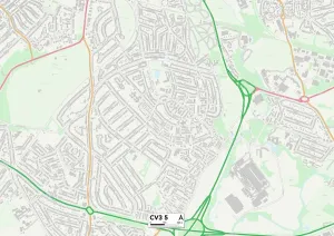 Coventry CV3 5 Print Map Sector