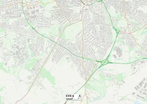 Coventry CV3 6 Print Map Sector