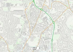 Coventry CV6 5 Postcode Sector Print Map