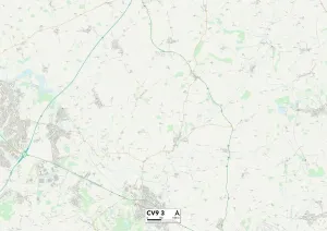 North Warwickshire CV9 3 Print Map Sector