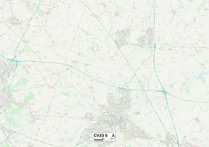 Rugby CV23 0 Postcode Sector Print Map