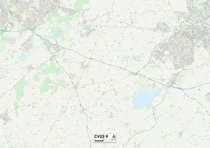 Rugby CV23 9 Postcode Sector Print Map
