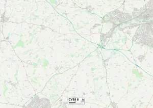 CV - Coventry Prints: Warwick CV35 8 Postcode Sector Print Map