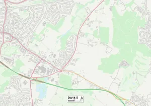 Bexley DA14 5 Print Map Postcode Sector
