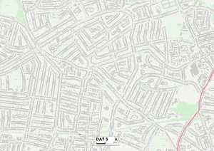 DA7 5 Print Map of Bexley Postcode Sector