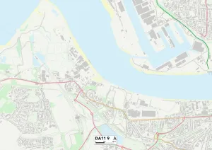 Gravesham DA11 9 Print Map Sector