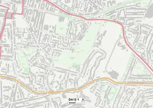 Gravesham DA12 1 Print Map Postcode Sector