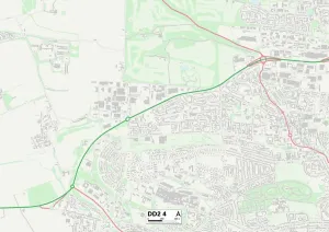 Dundee DD2 4 Postcode Sector Print Map