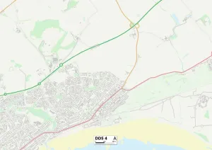 Dundee DD5 4 Postcode Sector Print Map