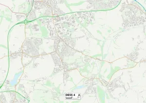 Amber Valley DE55 4 Print Map