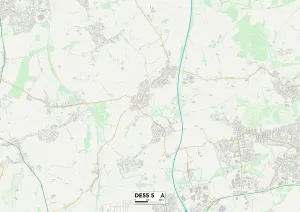 Amber Valley DE55 5 Print Map